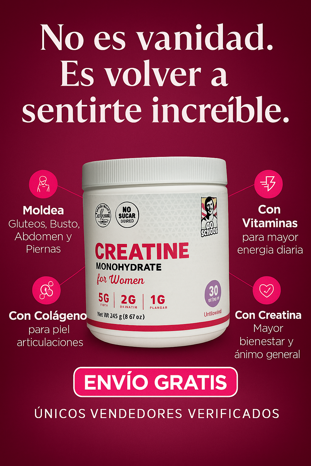 ✨ Creatina™ For Women I Formula Natural para Curvas & Tonificación